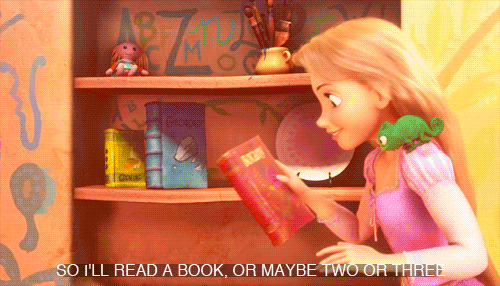 tangled-rapunzel-singing-reading-books-animated-gif